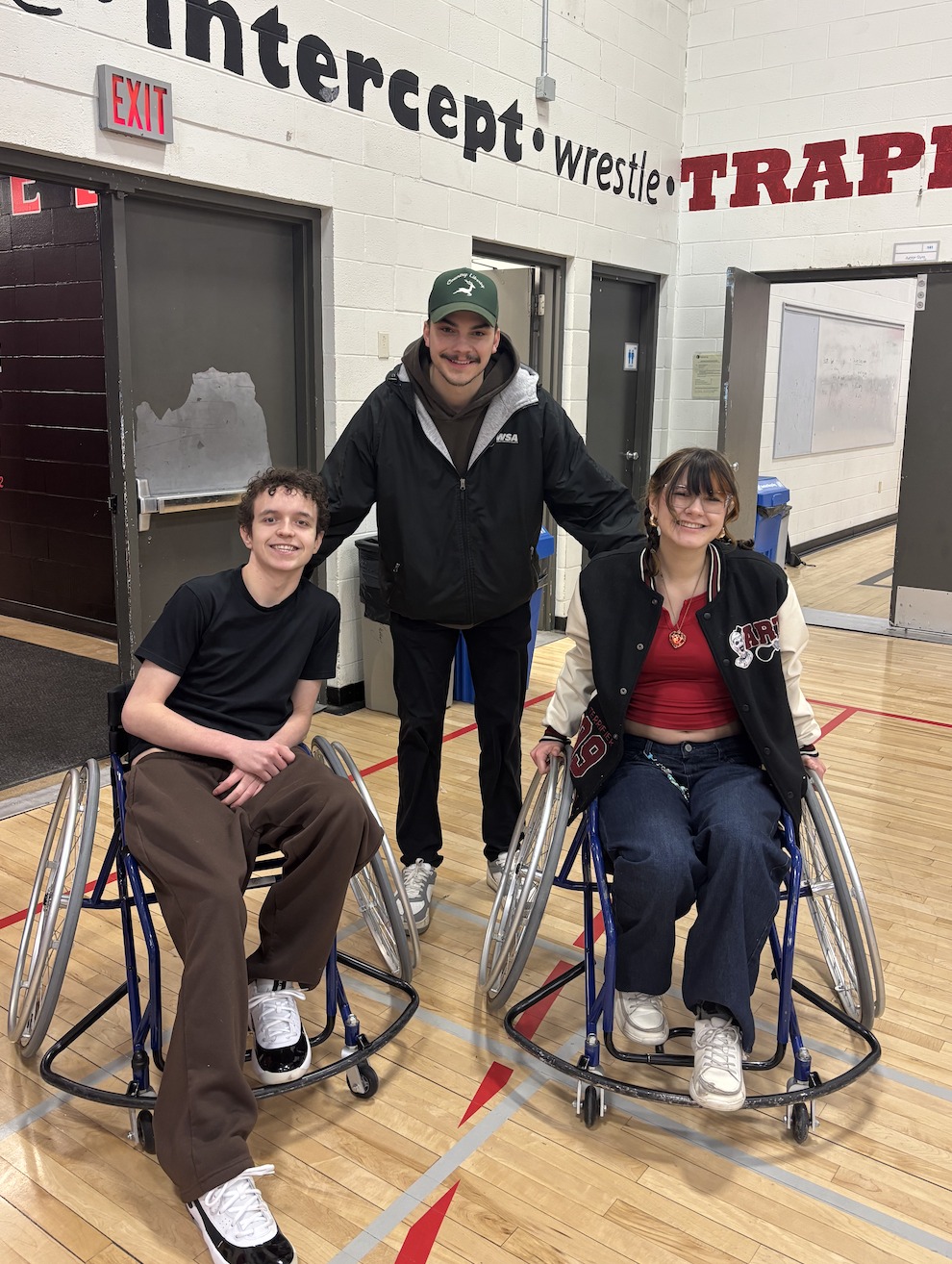 students participating in wheelchair athletics
